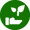 plant on a hand icon